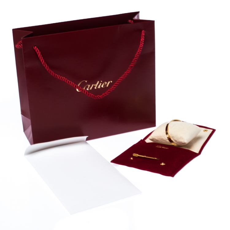 Pre Owned Cartier Love 18k Yellow Gold Bracelet 18
