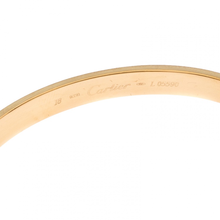 Pre Owned Cartier Love 18k Yellow Gold Bracelet 18