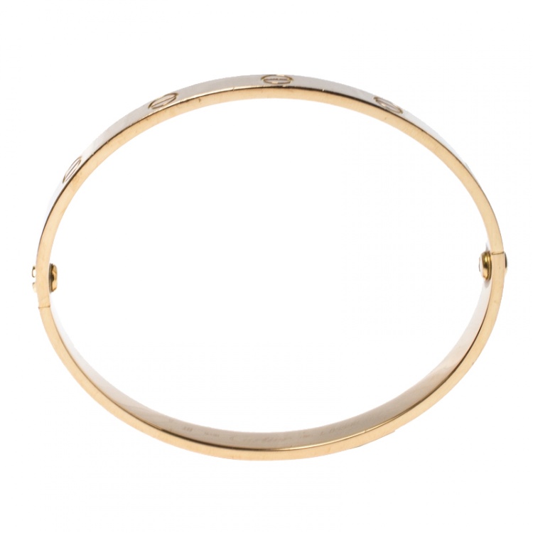 Pre Owned Cartier Love 18k Yellow Gold Bracelet 18