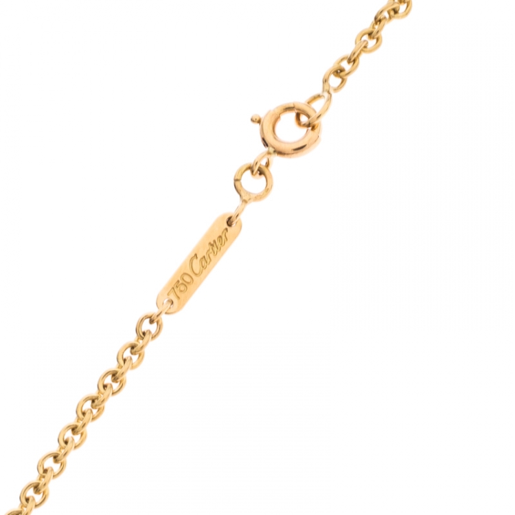 Pre Owned Cartier Trinity De Cartier 18K Three Tone Gold Pendant Necklace