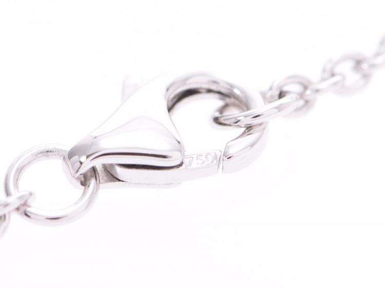 Pre Owned Cartier Love 2 Hoops 18k White Gold Necklace