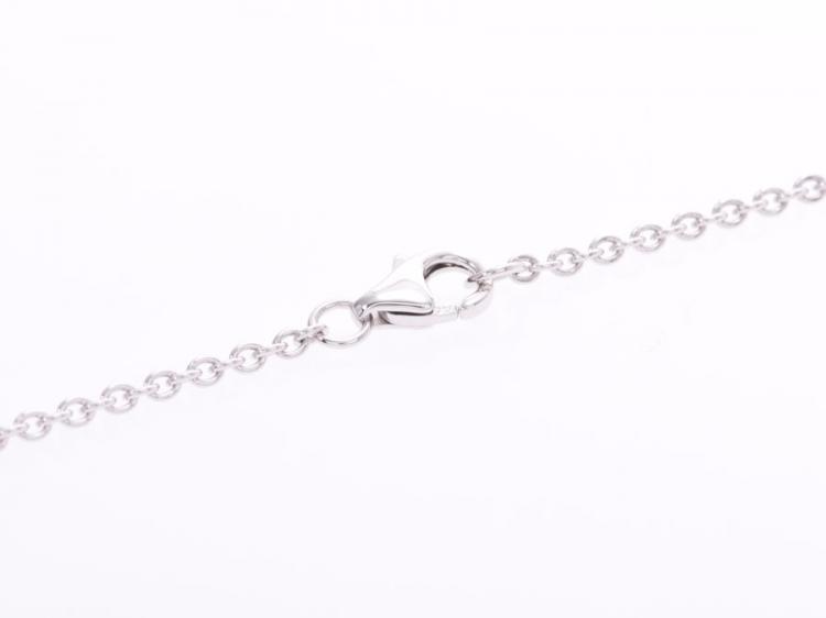Pre Owned Cartier Love 2 Hoops 18k White Gold Necklace