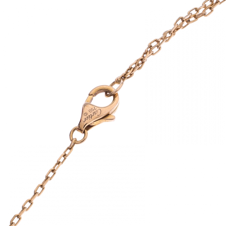 Pre Owned Cartier Trinity de Cartier Heart Three Tone 18k Gold Pendant Necklace