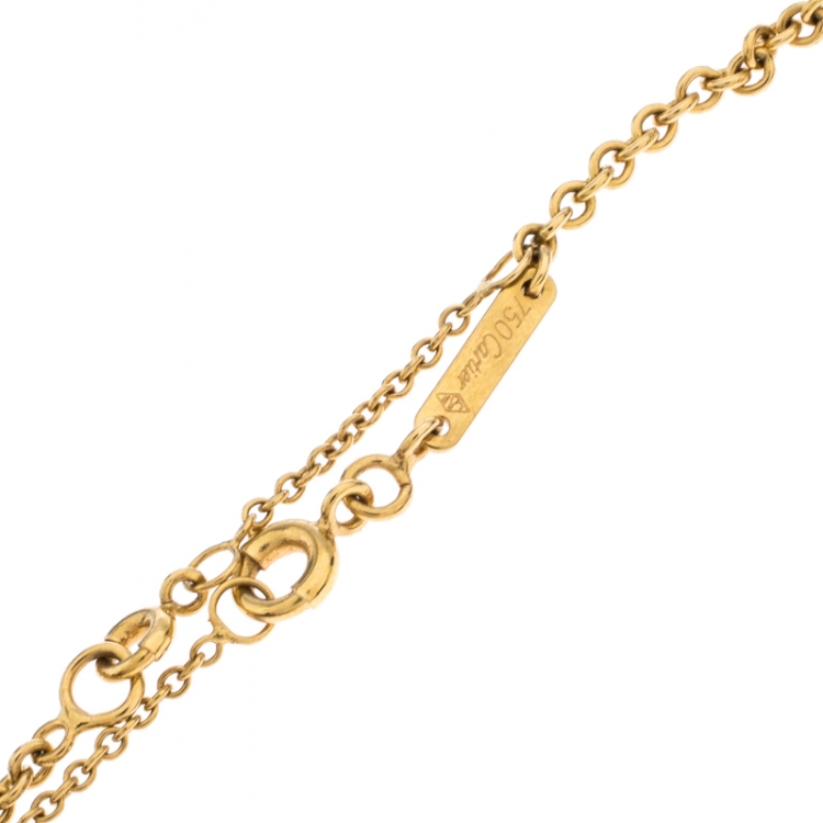 Pre Owned Cartier Trinity De Cartier 18K Three Tone Gold Pendant Necklace
