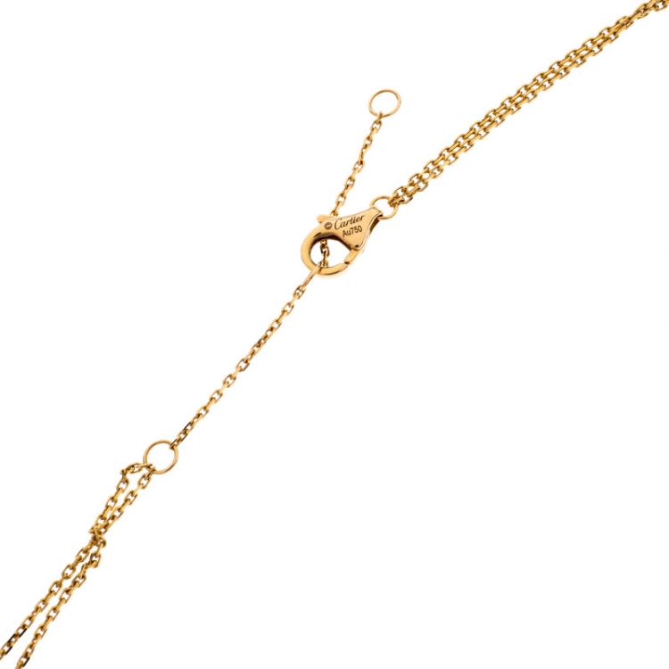 Pre Owned Cartier Trinity 18k Three Tone Gold Necklace