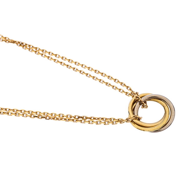 Pre Owned Cartier Trinity 18k Three Tone Gold Necklace