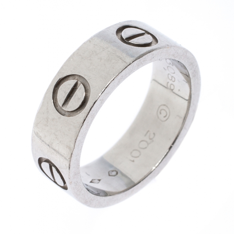 مملوكة مسبقًا Cartier Love Platinum Band Ring Size 46