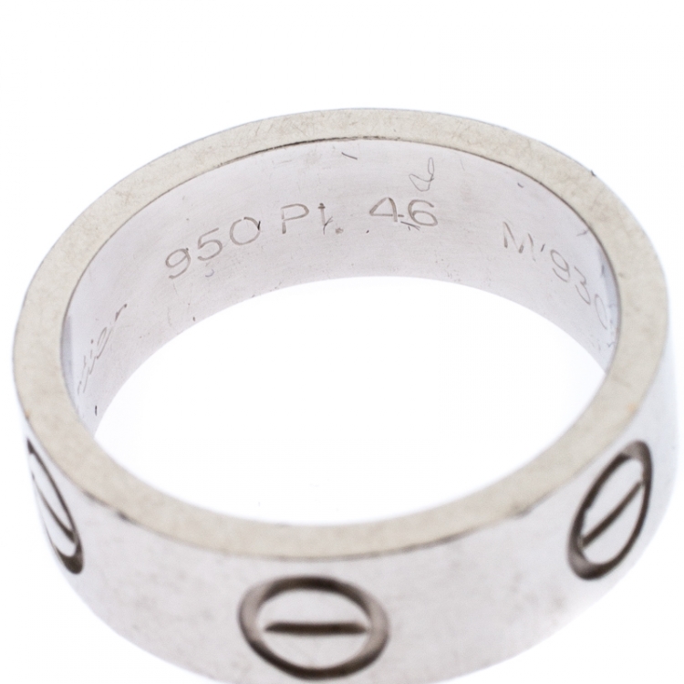 مملوكة مسبقًا Cartier Love Platinum Band Ring Size 46