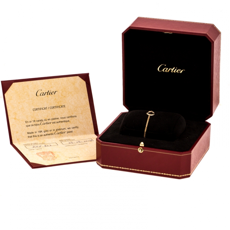 Pre Owned Cartier Trinity Three Tone 18K Gold Chain Bracelet