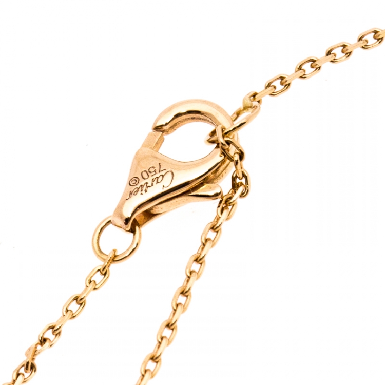Pre Owned Cartier Trinity Three Tone 18K Gold Chain Bracelet