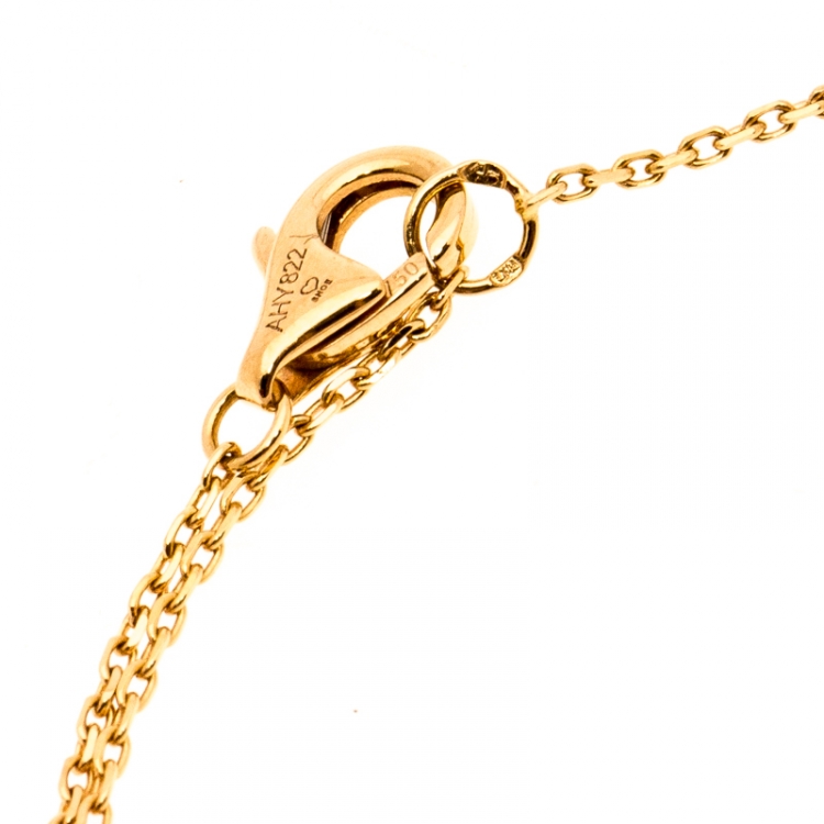 Pre Owned Cartier Trinity Three Tone 18K Gold Chain Bracelet