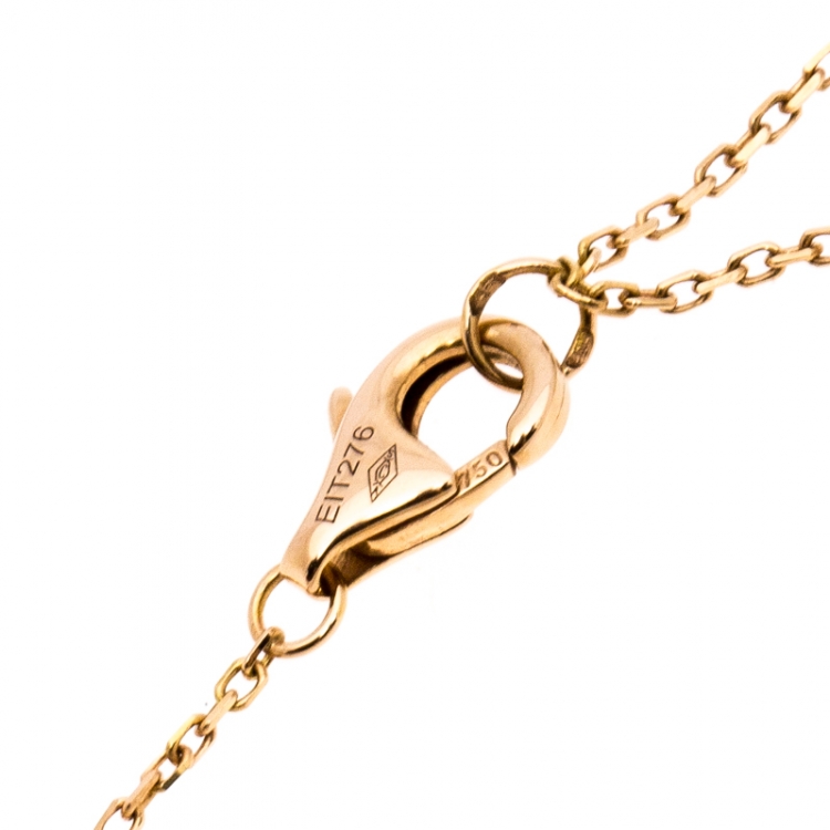 Pre Owned Cartier Diamants Légers De Cartier Diamond 18k Rose Gold XS Necklace