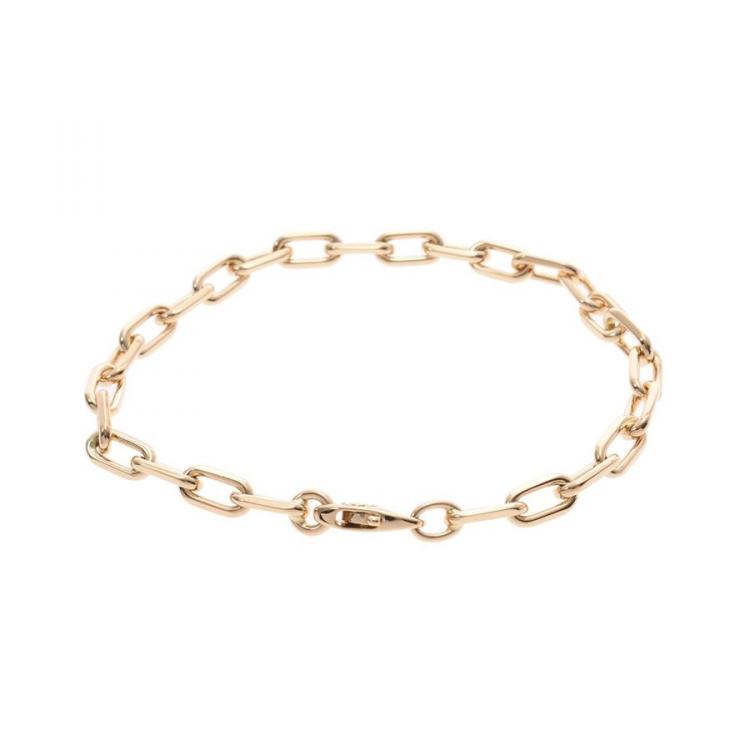 Pre Owned Cartier Spartacus 18K Yellow Gold Link Bracelet 17 CM
