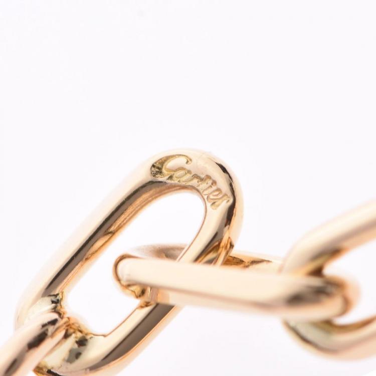 Pre Owned Cartier Spartacus 18K Yellow Gold Link Bracelet 17 CM