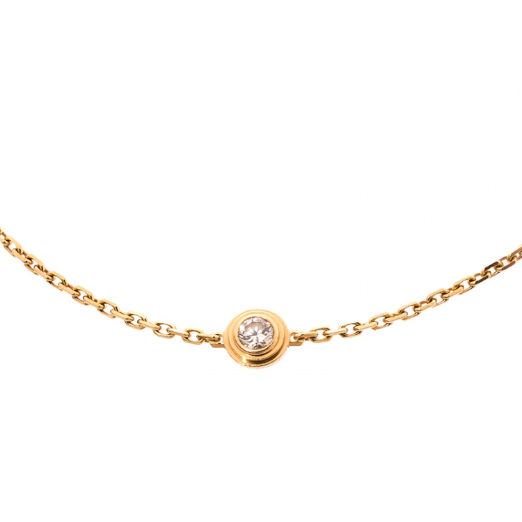 Pre Owned Cartier Diamants Legers De Cartier Diamond 18K Yellow Gold Bracelet 