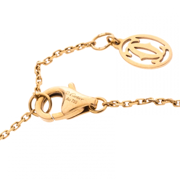 Pre Owned Cartier Diamants Legers De Cartier Diamond 18K Yellow Gold Bracelet 