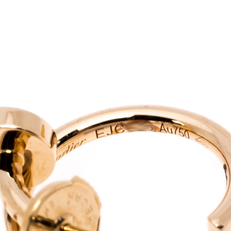 Pre Owned Cartier Juste Un Clou 18K Rose Gold Hoop Earrings