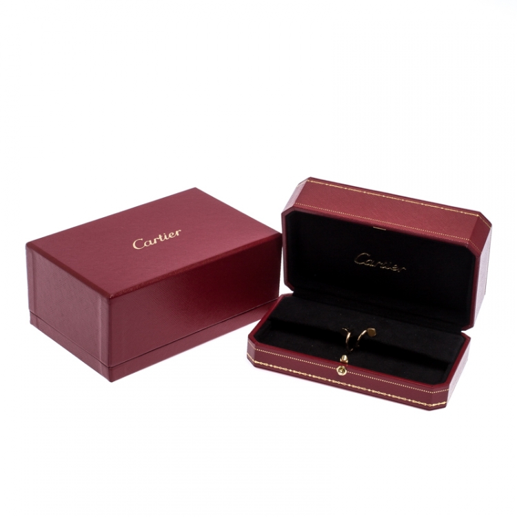 Pre Owned Cartier Juste Un Clou 18K Rose Gold Hoop Earrings