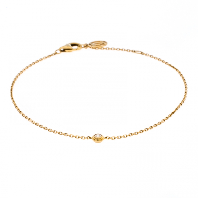 Pre Owned Cartier Diamants Legers de Cartier Diamond 18k Yellow Gold Bracelet
