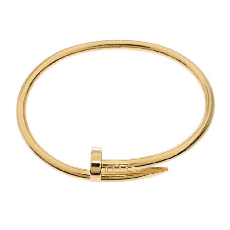 Pre Owned Cartier Juste Un Clou 18k Yellow Gold Bracelet 16cm