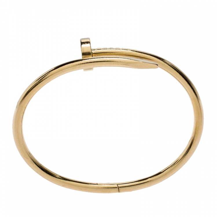 Pre Owned Cartier Juste Un Clou 18k Yellow Gold Bracelet 16cm