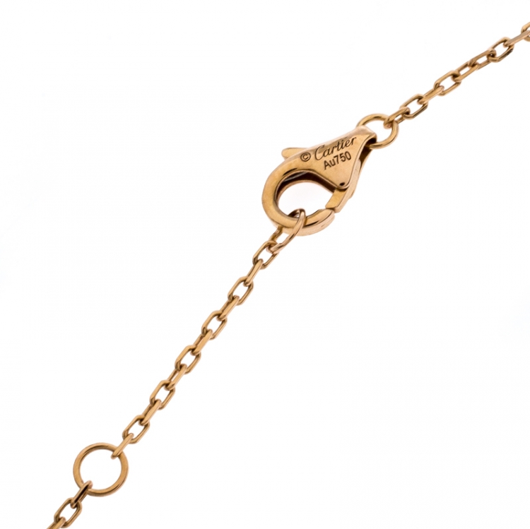 Pre Owned Cartier Juste Un Clou 18K Yellow Gold and Diamonds Necklace