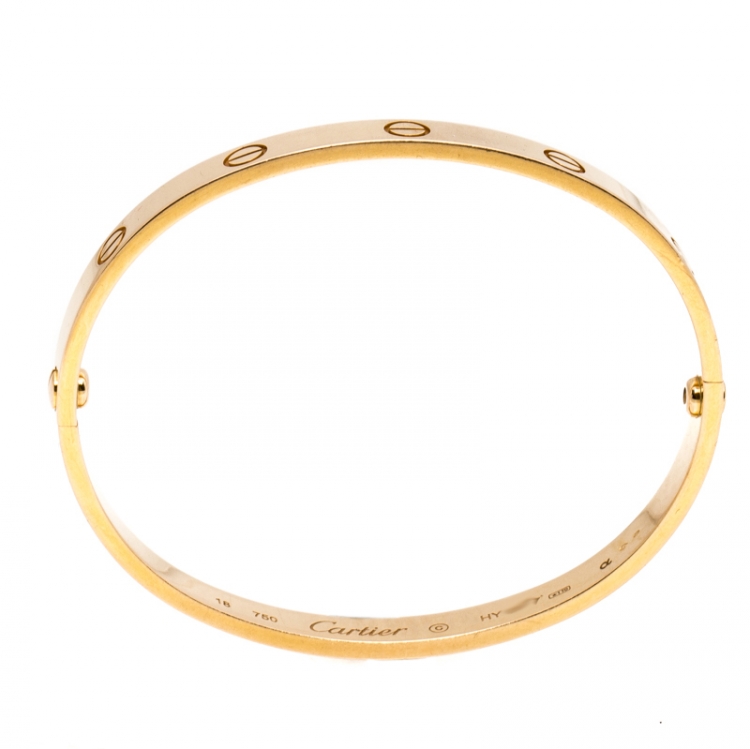 Pre Owned Cartier Love 18K Rose Gold Bracelet 18