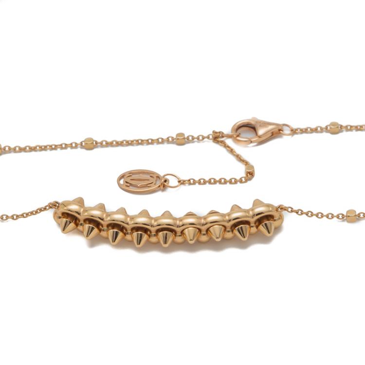 Pre Owned Cartier Clash De Cartier Rose Gold Diamond Necklace