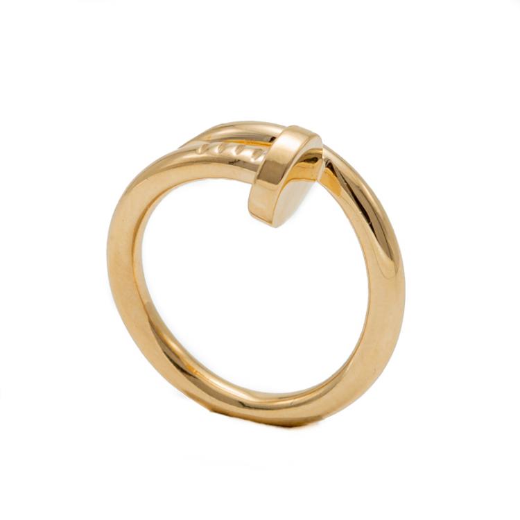 Pre Owned Cartier Yellow Gold Juste Un Clou Ring Size 56