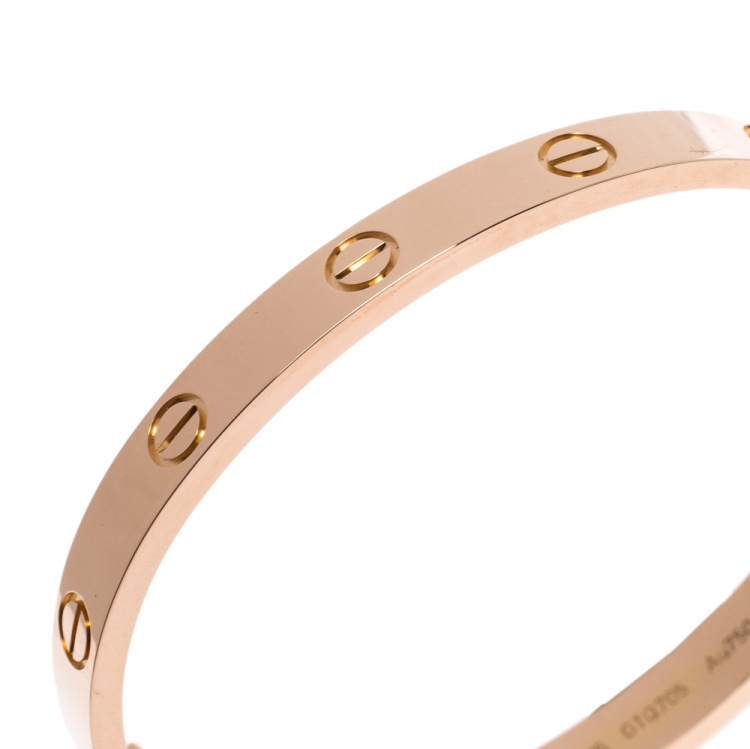 Pre Owned Cartier Love 18K Rose Gold Bracelet 16