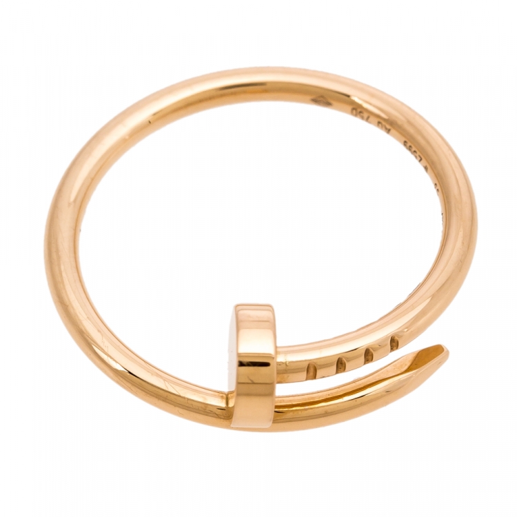 Pre Owned Cartier Juste un Clou 18K Rose Gold SM Ring Size 53
