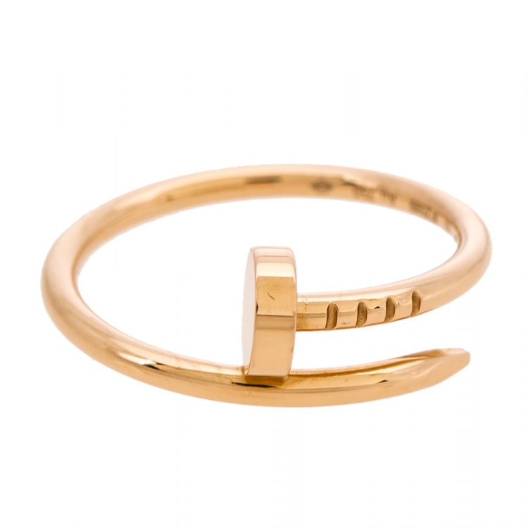Pre Owned Cartier Juste un Clou 18K Rose Gold SM Ring Size 53