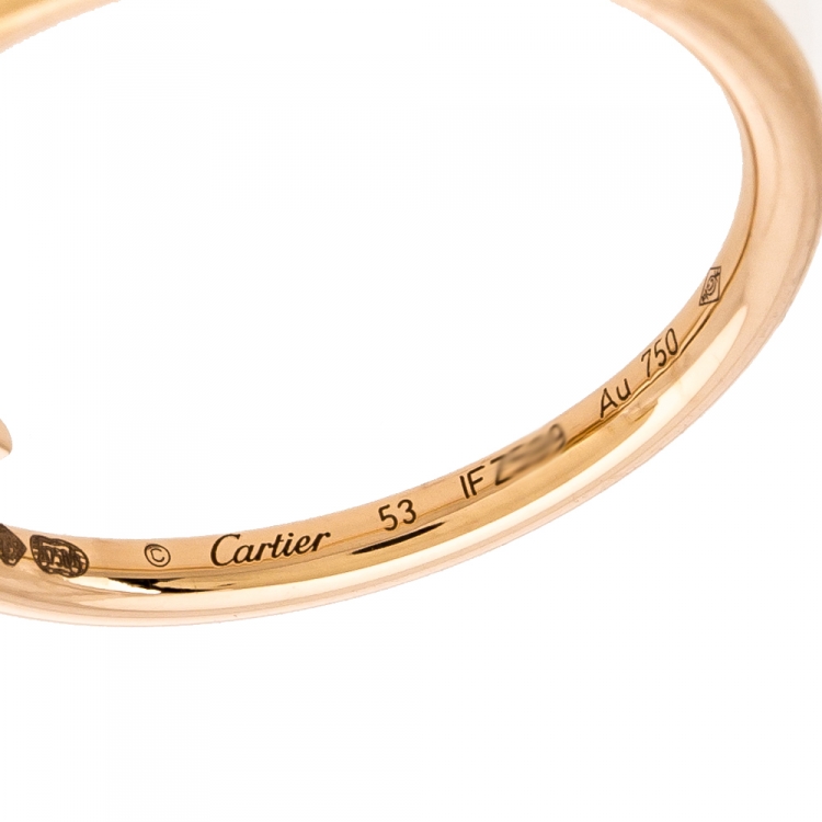Pre Owned Cartier Juste un Clou 18K Rose Gold SM Ring Size 53