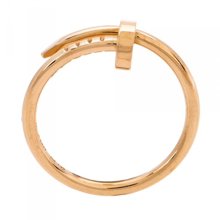 Pre Owned Cartier Juste un Clou 18K Rose Gold SM Ring Size 53