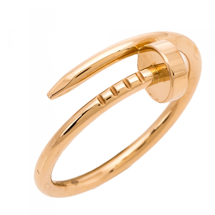 Pre Owned Cartier Juste un Clou 18K Rose Gold SM Ring Size 53
