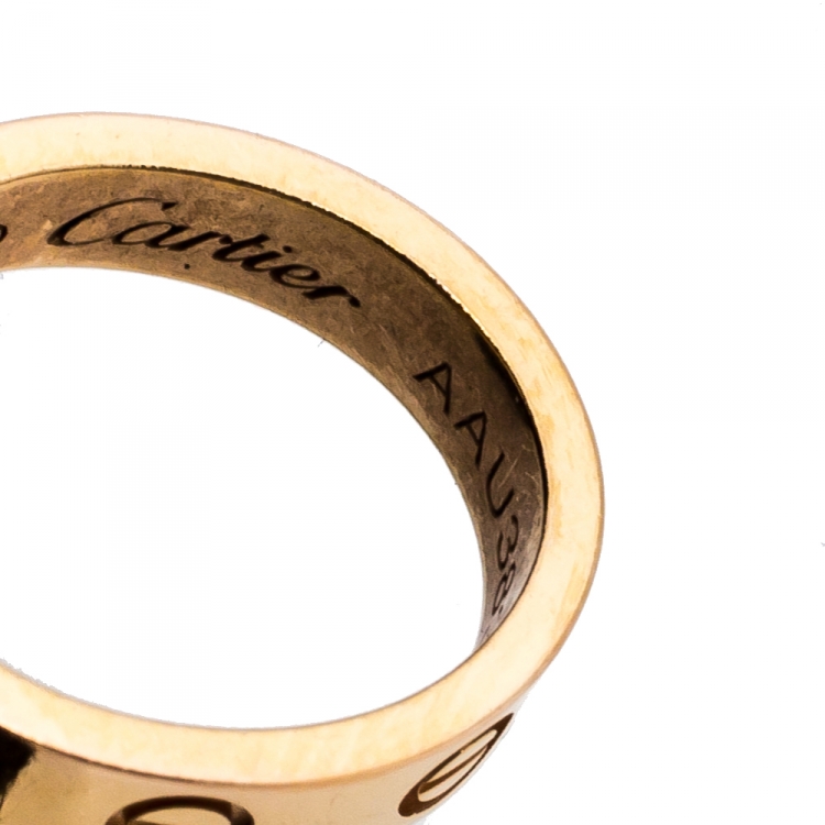 Pre Owned Cartier Love 2 Hoops 18K Rose Gold Necklace 