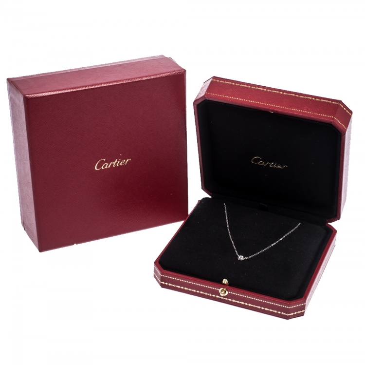 Pre Owned Cartier Diamants Legers De Cartier 18K White Gold Necklace LM