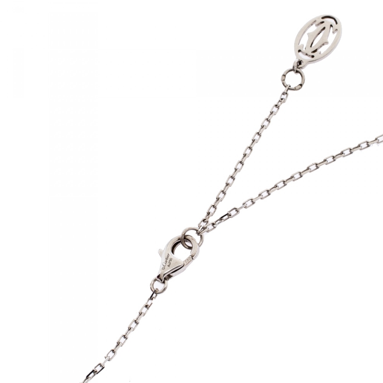 Pre Owned Cartier Diamants Legers De Cartier 18K White Gold Necklace LM
