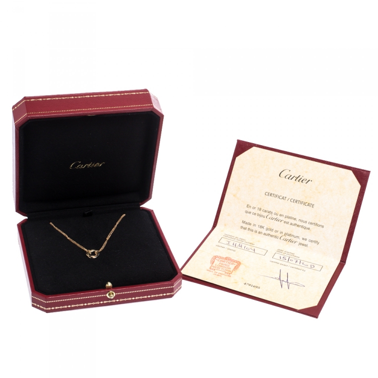 Pre Owned Cartier Trinity De Cartier 18K Three Tone Gold Necklace