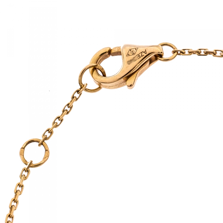 Pre Owned Cartier Caresse d'Orchidées par Cartier Pink Chalcedony 18K Rose Gold Bracelet