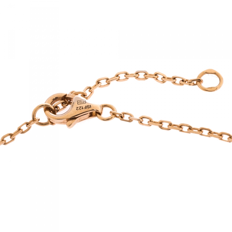 Pre Owned Cartier Love Diamond 18K Rose Gold Necklace