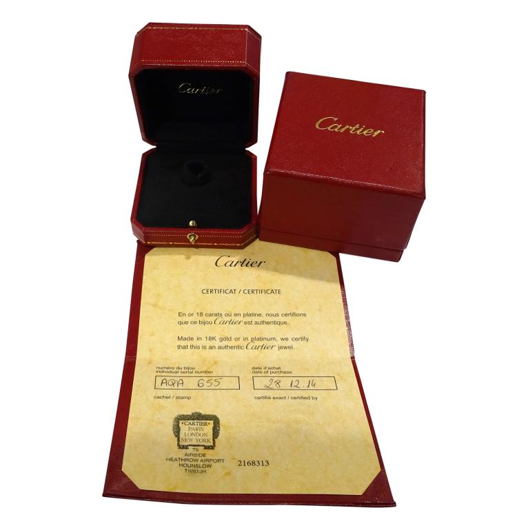Pre Owned Cartier 18K Three Tone Trinity Ring Size 50