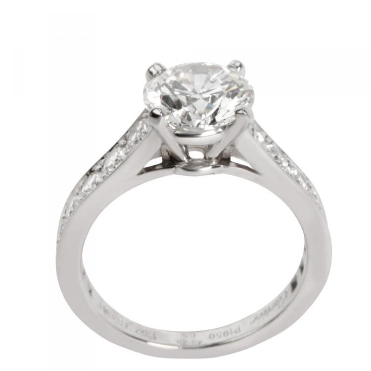 cartier 1895 solitaire ring platinum diamond