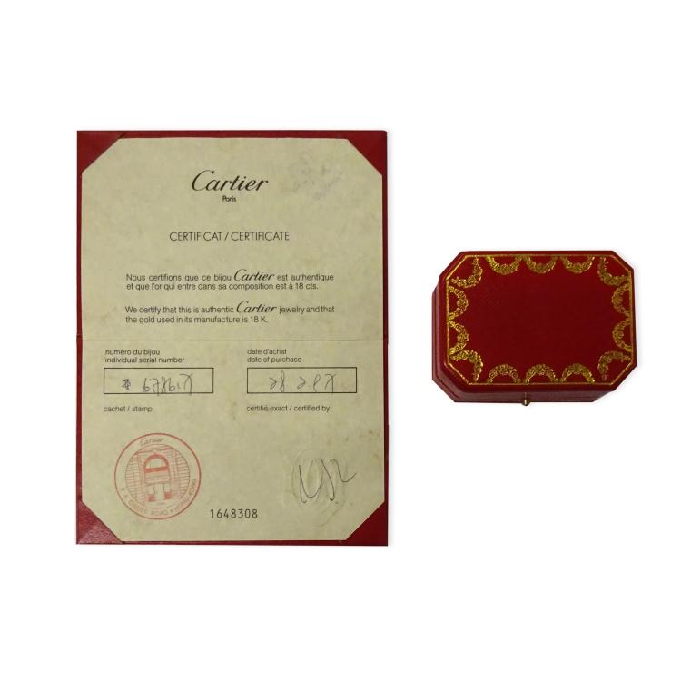 Pre Owned Cartier 18K Yellow Gold Double C Logo Earrings