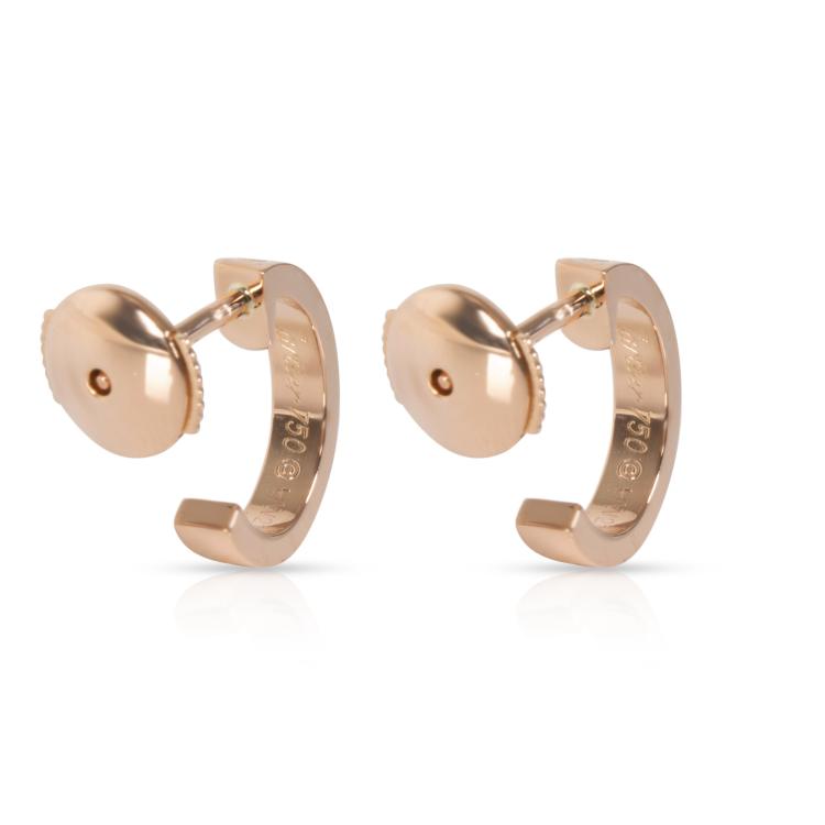 Pre Owned Cartier 18K Rose Gold Love Huggie Earrings