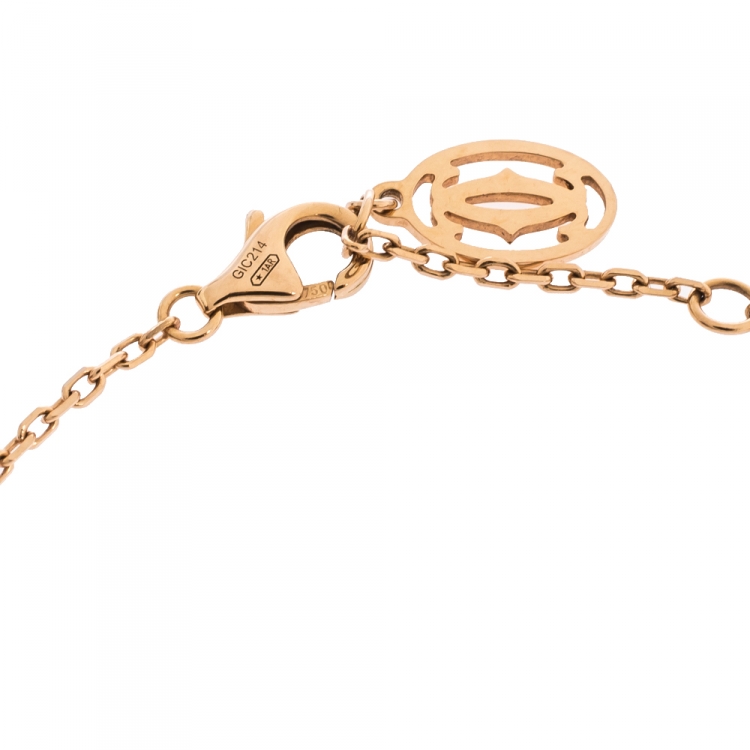 Pre Owned Cartier Diamants Legers de Cartier Diamond 18K Rose Gold Bracelet 
