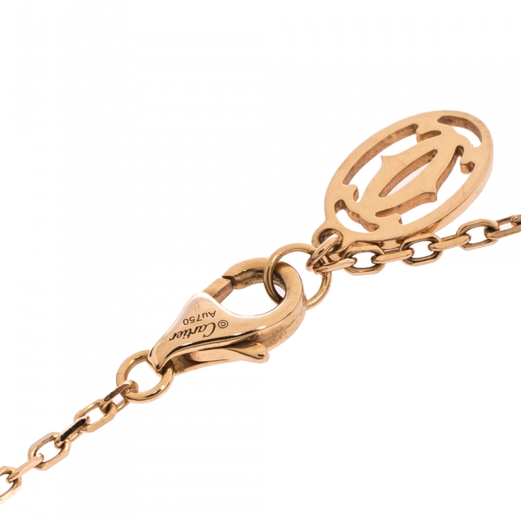 Pre Owned Cartier Diamants Legers de Cartier Diamond 18K Rose Gold Bracelet 