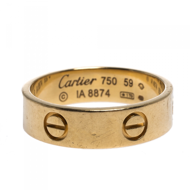 cartier 18k gold band
