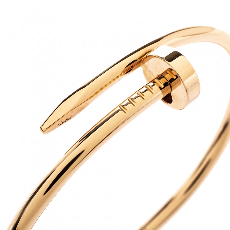 Pre Owned Cartier Juste Un Clou 18K Rose Gold Bracelet 17