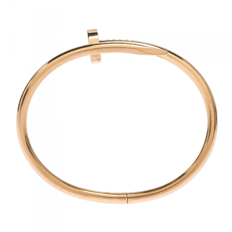 Pre Owned Cartier Juste Un Clou 18K Rose Gold Bracelet 16